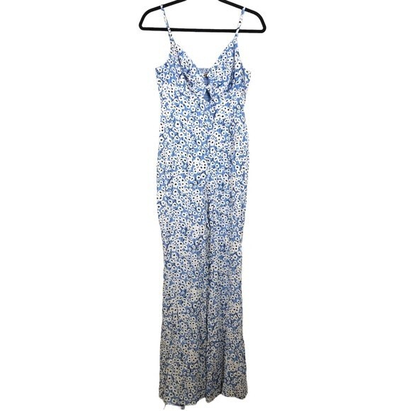 Anthropologie Hutch Jumpsuit Ditsy Daisy Floral Blue White Small - Picture 1 of 11
